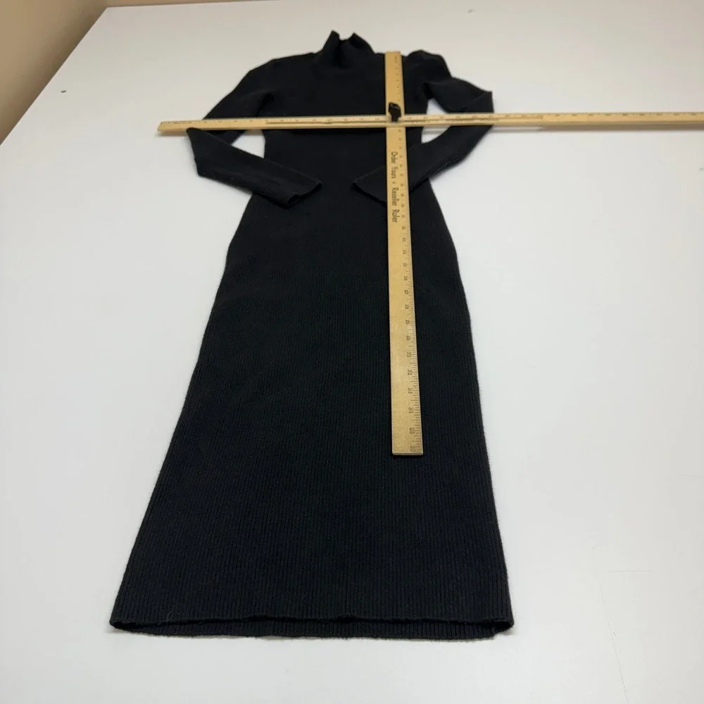 Abercrombie & Fitch Dress Womens XS Black Knit Ribbed Open‎ Back Maxi Minimalist